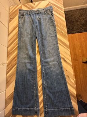 Joe's Jeans Faded Blue Wide-Leg Flare Jeans